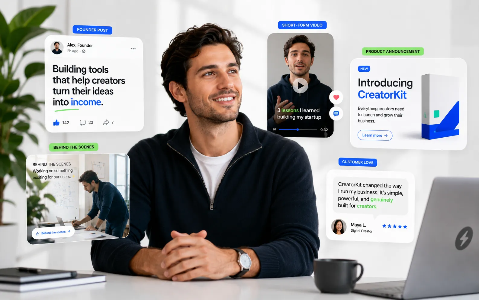 Founder-led marketing visual