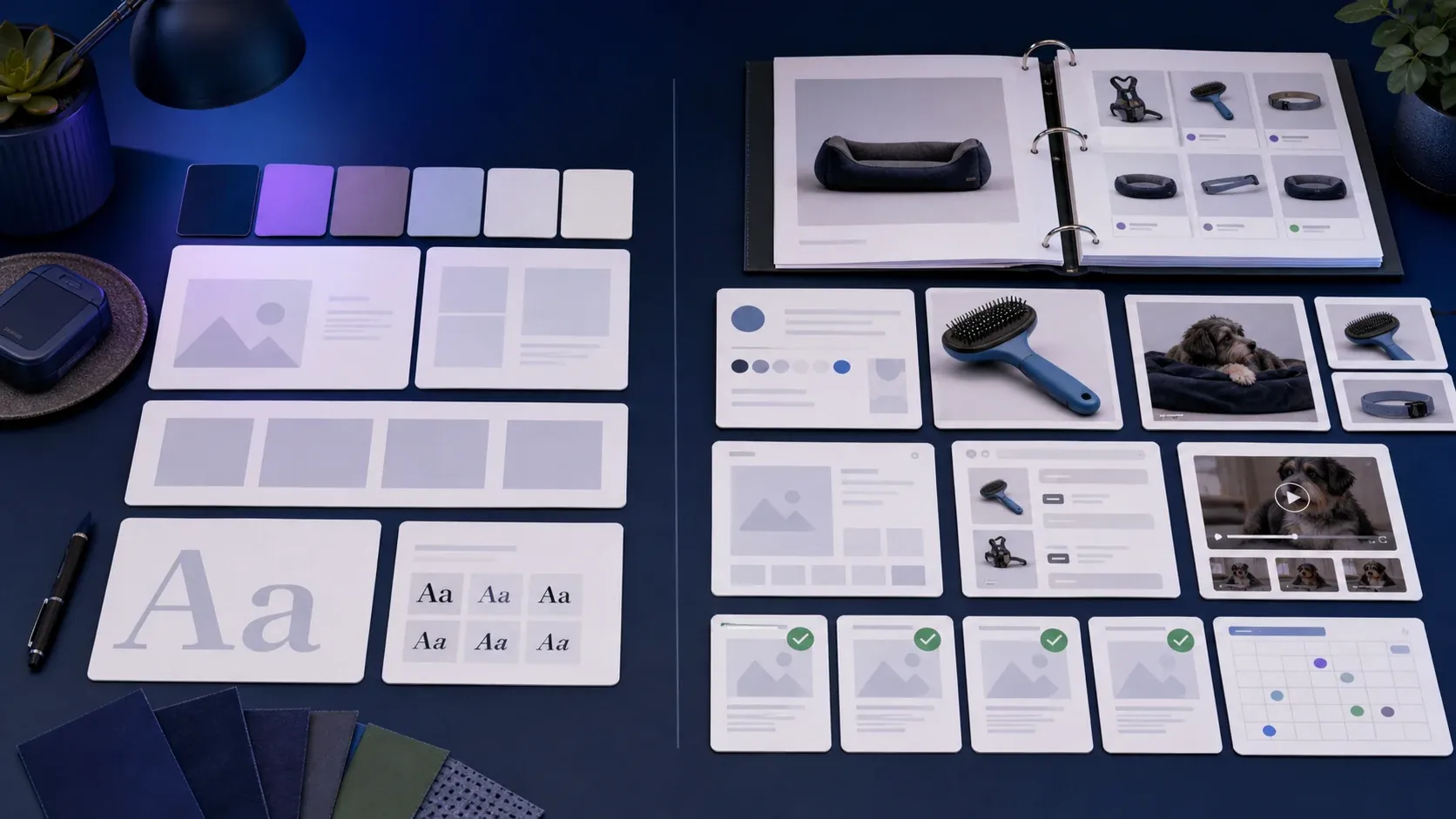 Comparison of design tool workflow and product-aware ecommerce content workflow.