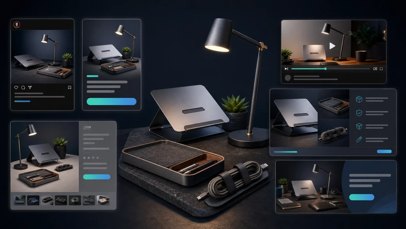 Ecommerce AI brand voice adapting across social posts, ads, videos, marketplace listings, and campaigns.